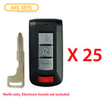 2008 - 2016 Mitsubishi Lancer Evo Smart Key Shell 4B (25 Pack)