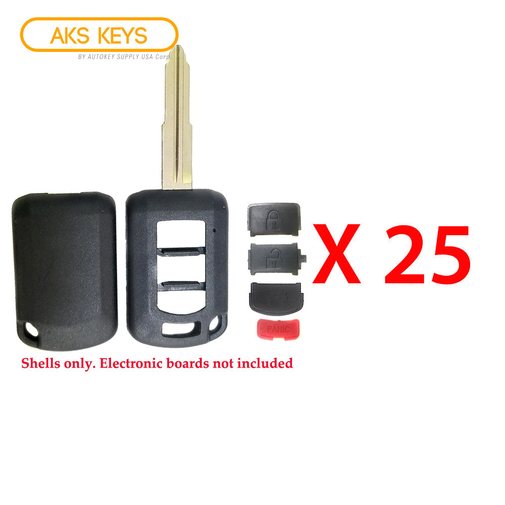 2016 - 2017 Mitsubishi Lancer Remote Head Key Shell 4B (25 Pack)