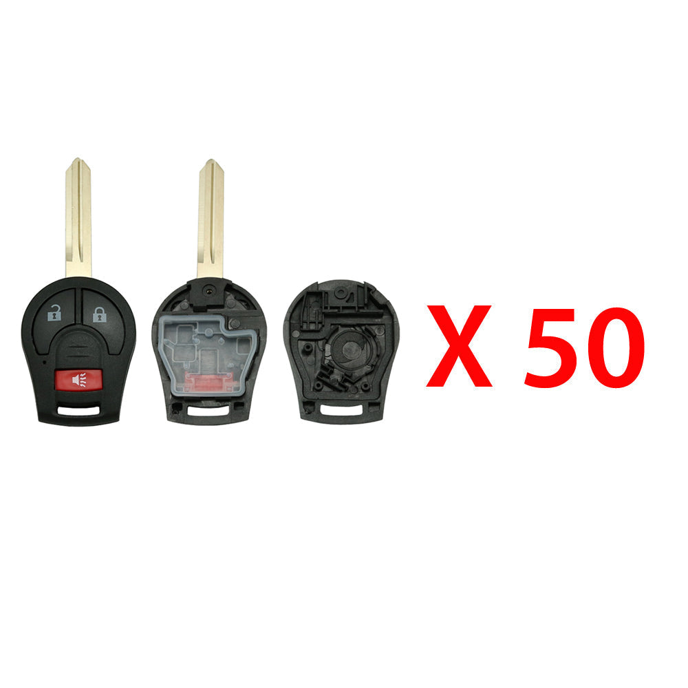 2003 -2013 Nissan Remote Key Shell 3B (50 Pack)