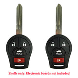 2003 -2013 Nissan Remote Key Shell 4B (2 Pack)