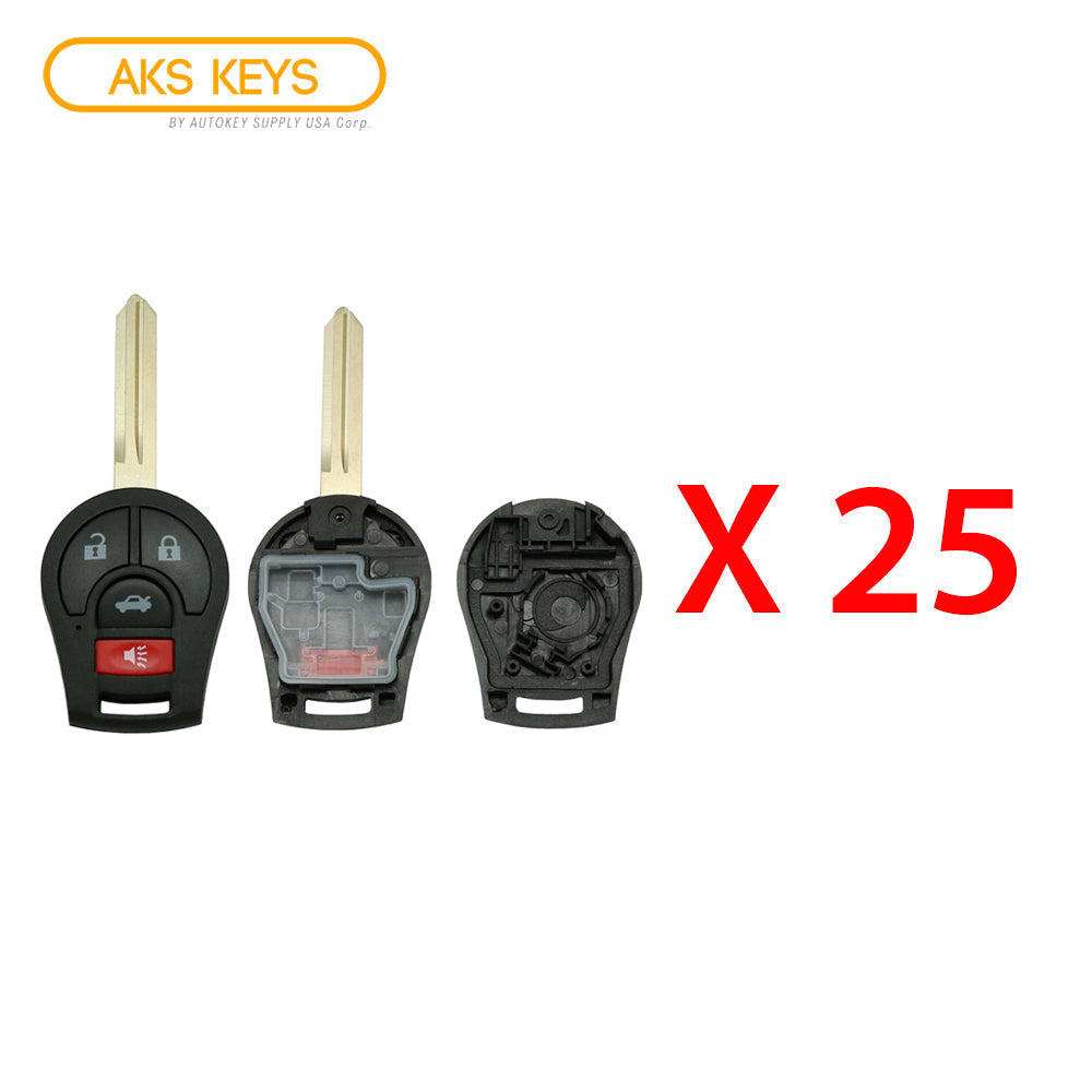 2003 -2013 Nissan Remote Key Shell 4B (25 Pack)