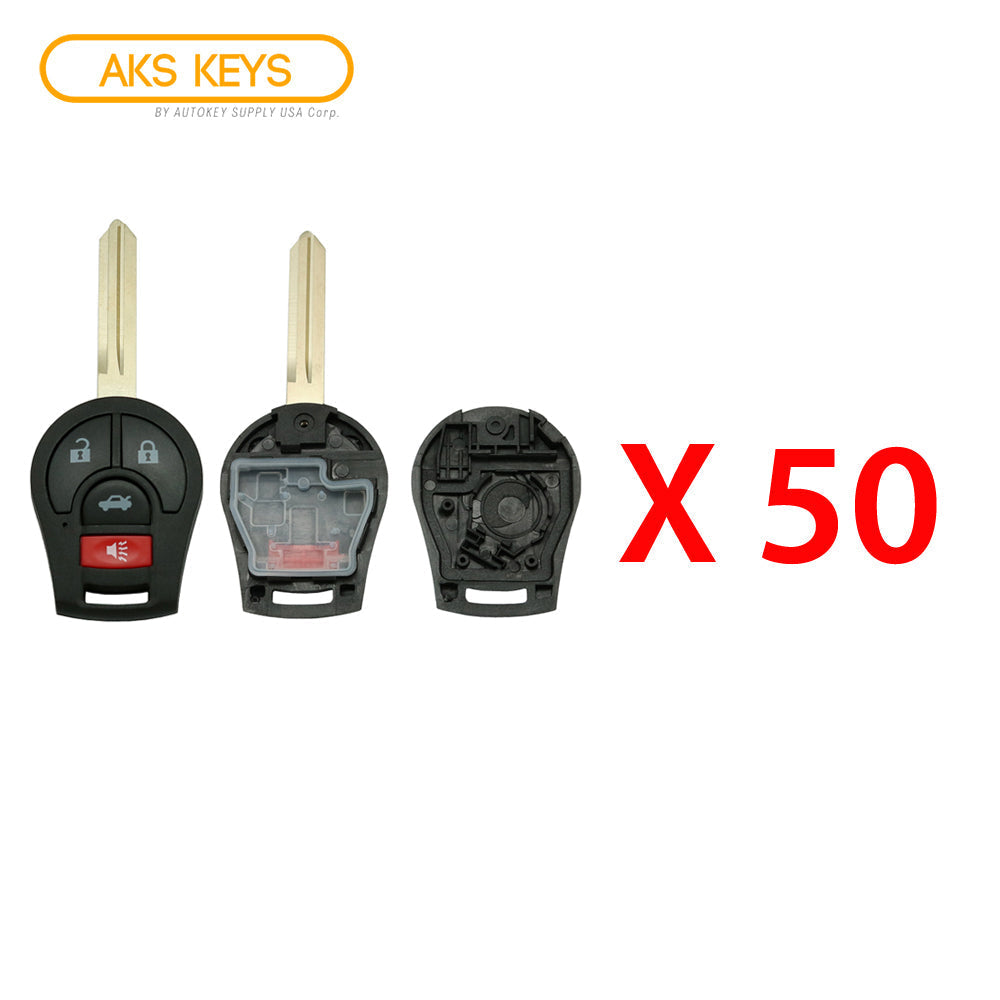 2003 -2013 Nissan Remote Key Shell 4B (50 Pack)