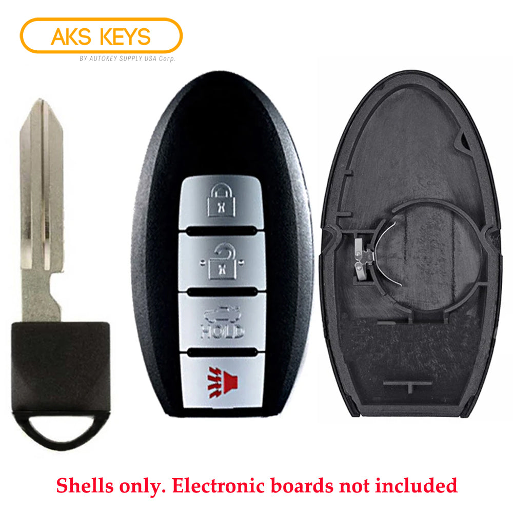 2009 - 2016 Infiniti 4-Button Smart Key Shell w/ Infiniti Logo Fit for KR55WK49622 & KR55WK48903