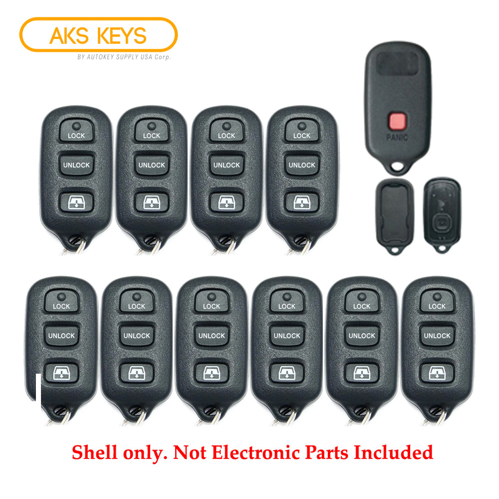 2004 - 2009 Toyota Remote Control Shell 4B for FCC# HYQ12BAN / HYQ12BBX (10 Pack)