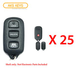 2004 - 2009 Toyota Remote Control Shell 4B for FCC# HYQ12BAN / HYQ12BBX (25 Pack)