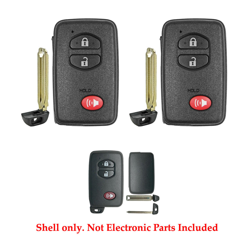 2007 - 2014 Toyota Smart Prox Key Shell 3B for FCC# HYQ14AAB (2 Pack)