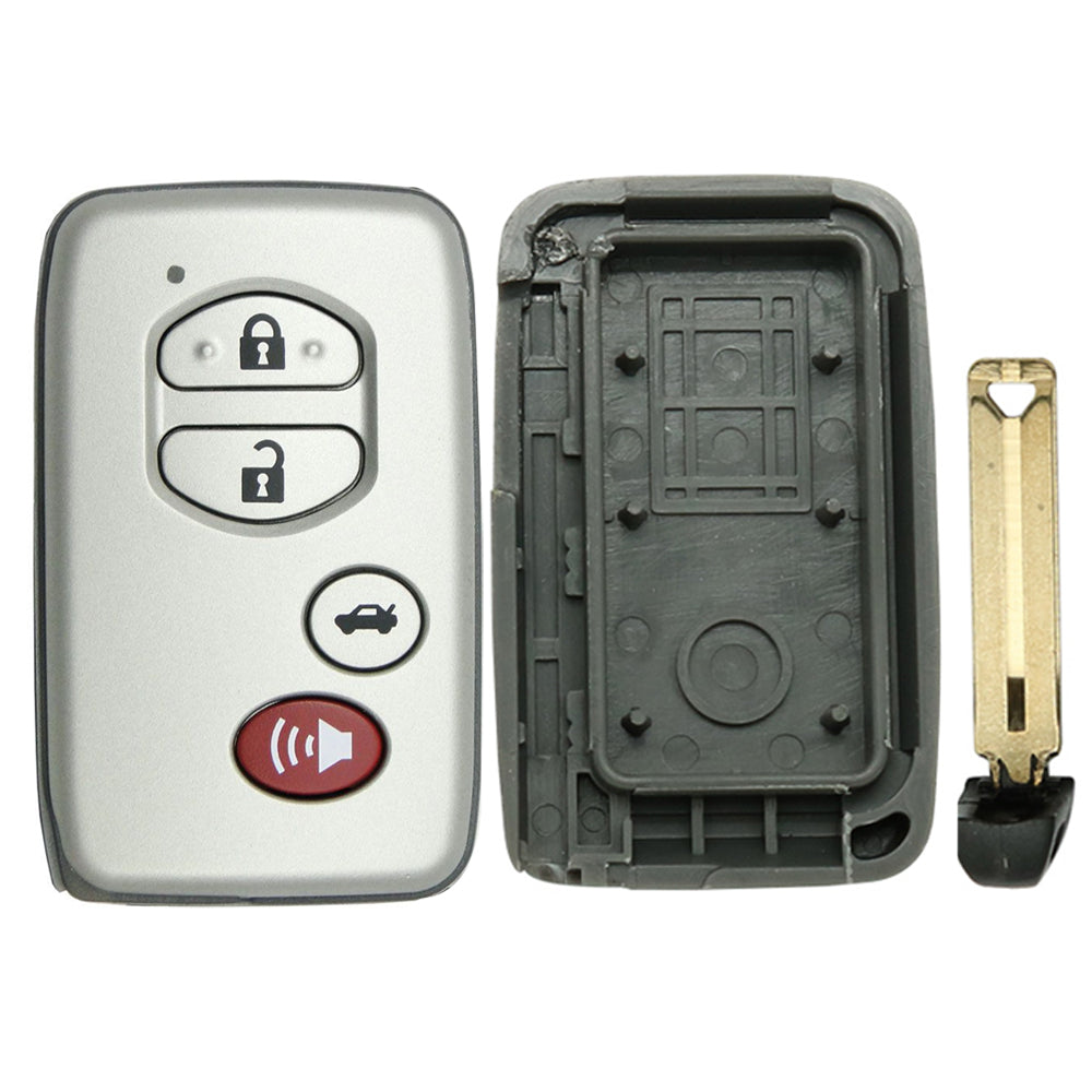 2007 - 2016 Toyota Smart Key Silver Shell 4B with FCC# HYQ14AAB/ HYQ14AEM/ HYQ14ACX (2 Pack)