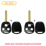 1998 - 2014 Toyota Key Fob Shell 3B - TR47 - Black (2 Pack)