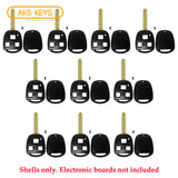 1998 - 2014 Toyota Key Fob Shell 3B - TR47 - Black (10 Pack)