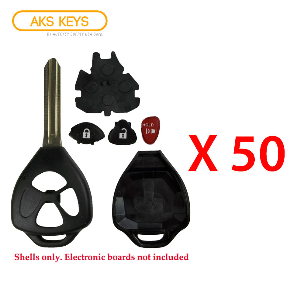 2009 -2014 Toyota Pontiac Remote Key Shell 3B (50 Pack)