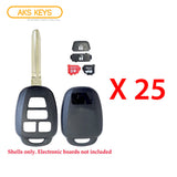 2012 - 2019 Toyota Scion Remote Key Shell 4B (25 Pack)