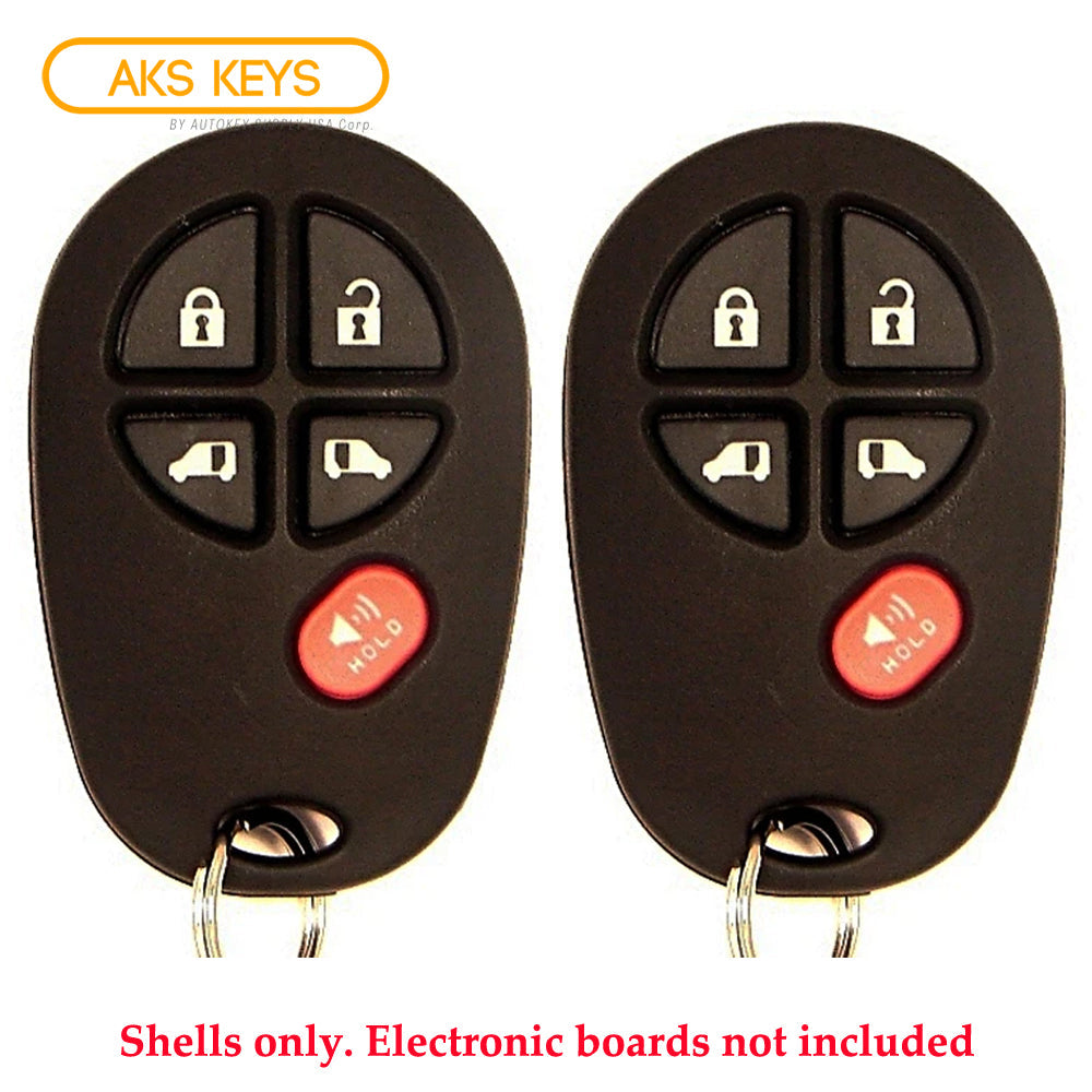 Toyota Remote Control Shell 5B for FCC# GQ43VT20T (2 Pack)