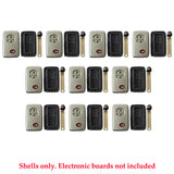 2009 - 2015 Toyota Smart Key Shell 3B (10 Pack)