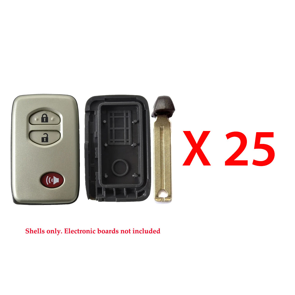 2009 - 2015 Toyota Smart Key Shell 3B (25 Pack)