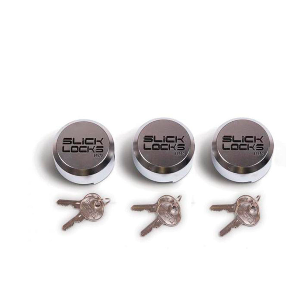 Slick Locks - 3 Pack - Hidden Shackle Puck Lock Replacement Locks