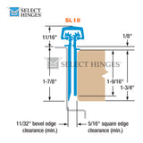 Select Hinges SL18 HD Continuous Hinge Geared Concealed Heavy Duty