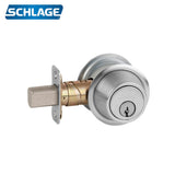 Schlage B561P One Way Deadbolt - Grade 2 - Satin Chrome