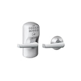 Schlage - FE575 Keypad Lever with Plymouth Trim and Elan Lever with Auto Lock - Grade 2 ANSI - Satin chrome