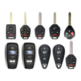 AKS KEYS Aftermarket 10 Subaru Keys Bundle