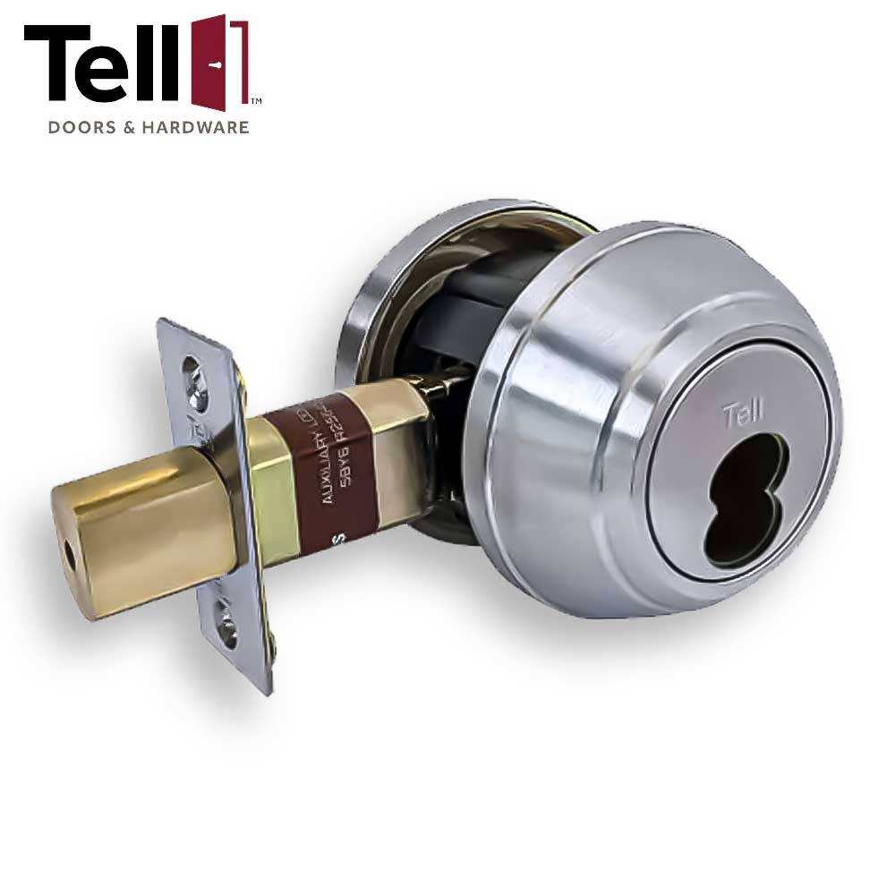 TELL CL100933 - 1000 Series Heavy Duty Tubular Deadbolt - Single Cylinder