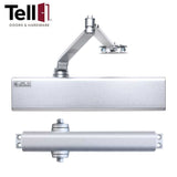 TELL DC100159 - 800 Series Heavy Duty Commercial Door Closer Grade 1 - Full Cover Backcheck - Aluminum Surface