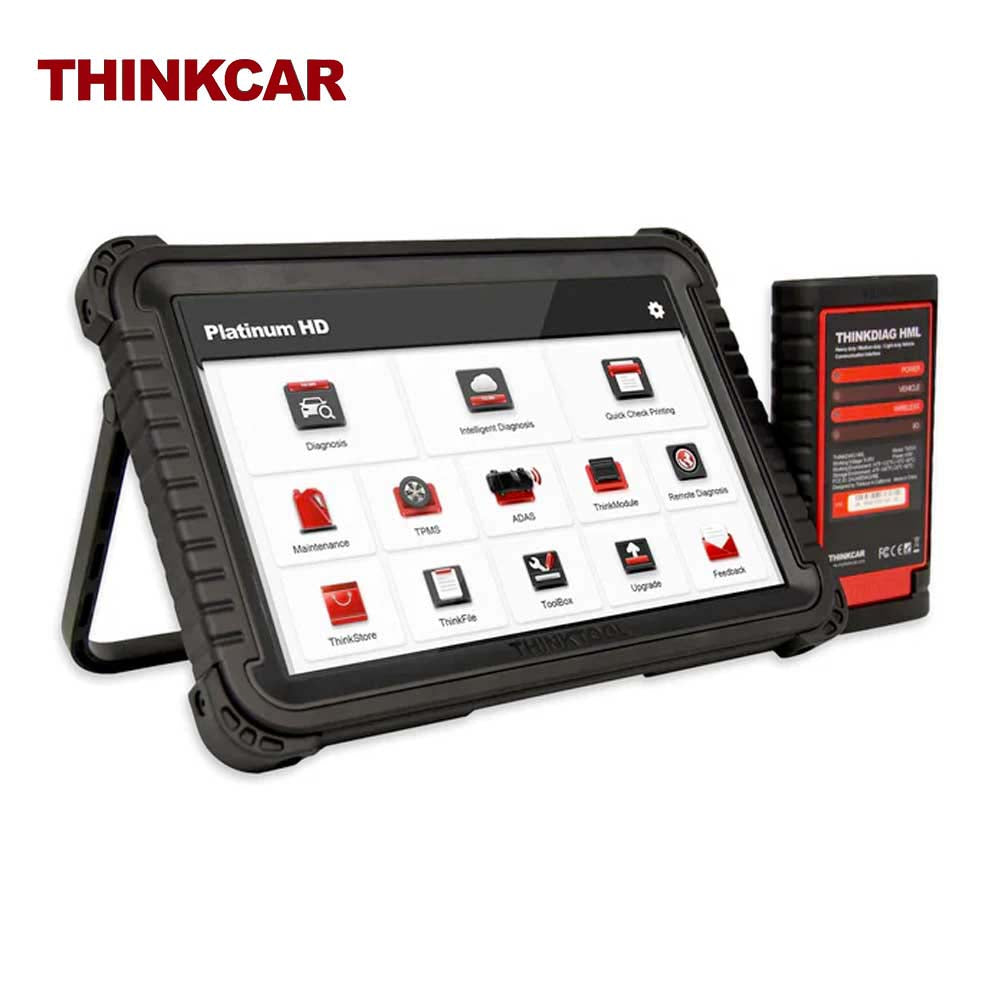 THINKCAR PLATINUM HD - 10 inch OBD2 Scanner Car Code Reader for Heavy Duty Commercial Vehicles Professional Diagnostic Tool