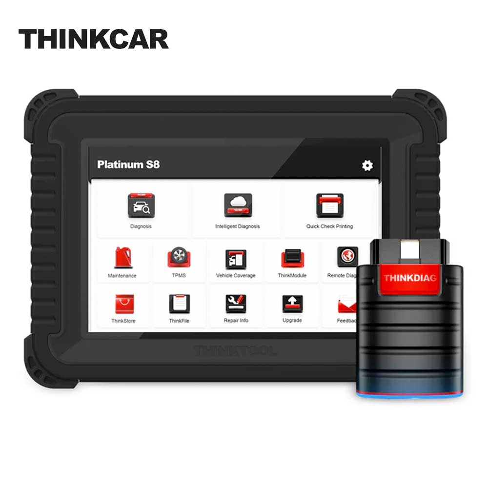 THINKCAR PLATINUM S8 - 8 inch OBD2 Scanner Car Code Reader Tablet with 28 Maintenance Functions Professional Diagnostic Tester Tool