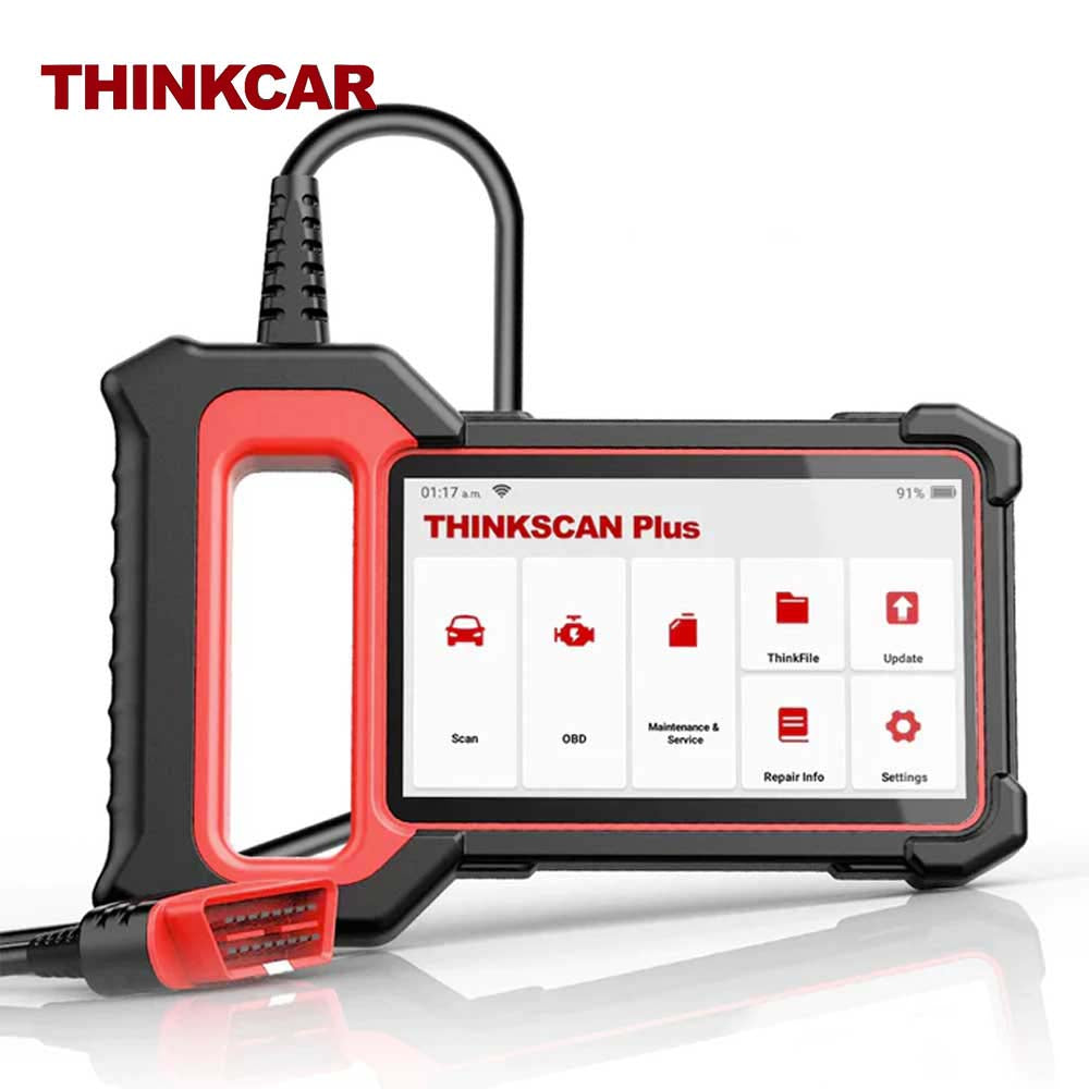 THINKCAR THINKSCAN PLUS S4 - 5 inch OBD2 Scanner Car Code Reader Professional Vehicle Diagnostic Tool