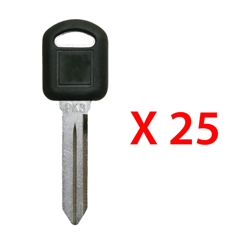 1997 - 2007 GM Transponder key - "PK3" - B97-PT (Small Head) (25 Pack)