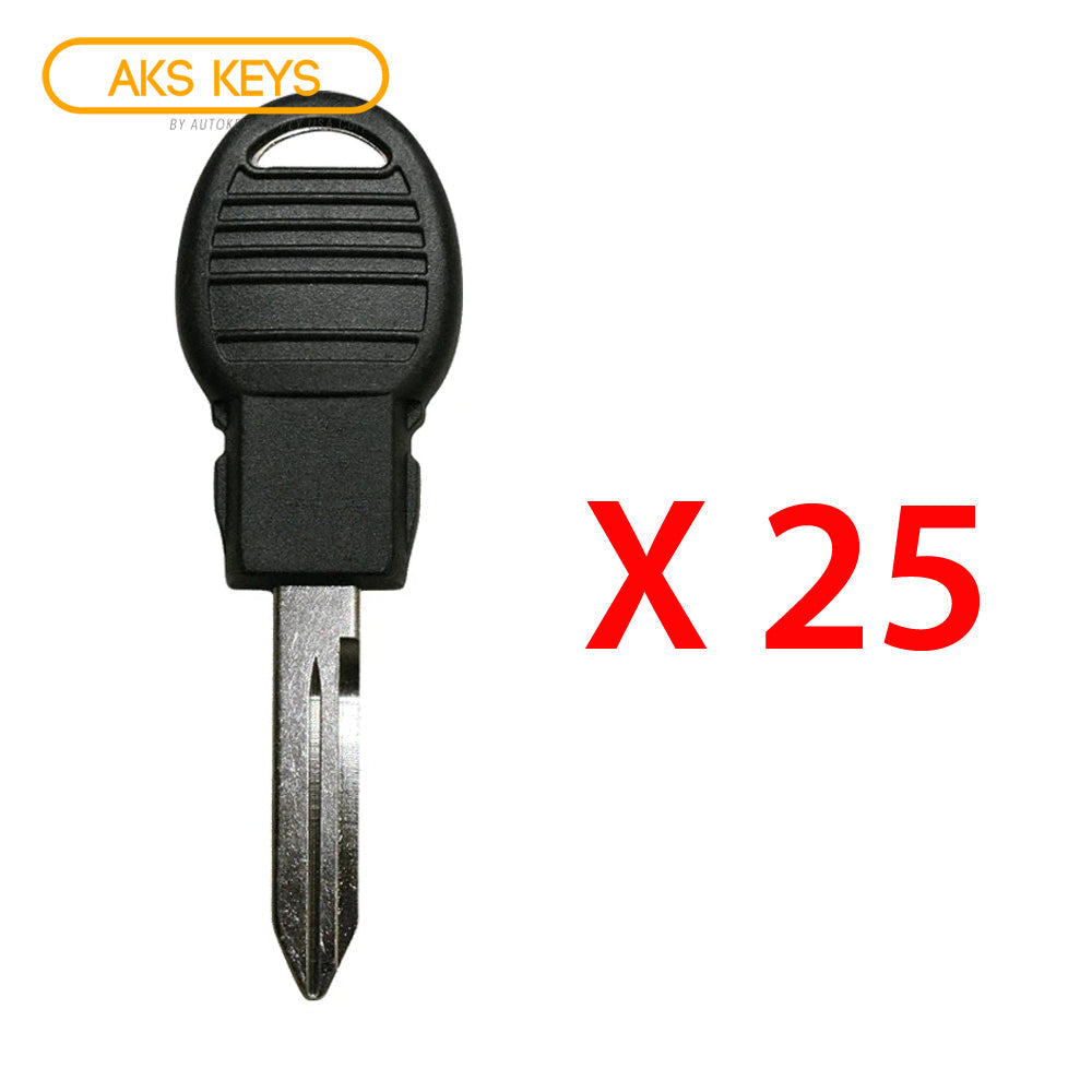 2008 - 2019 Chrysler Jeep Dodge VW Transponder Key - ID46 Chip (POD) - Y170-PT (25 Pack)