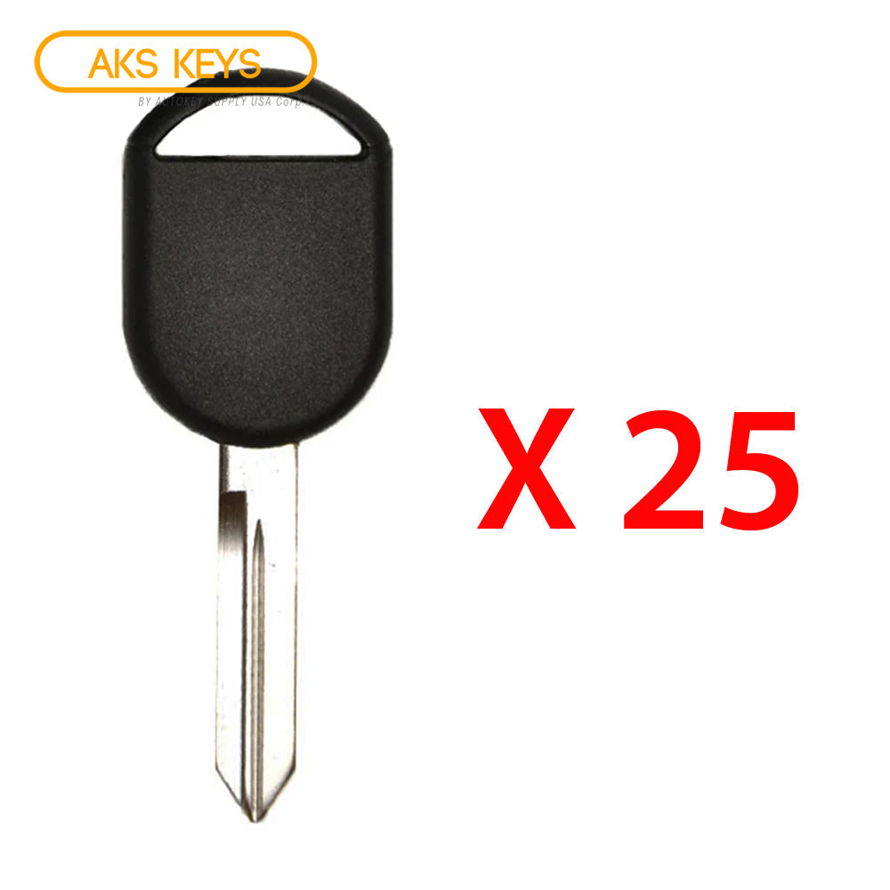 2000 - 2019 Ford Lincoln Mazda Mercury Transponder Key - 4D63 (80 Bits) Chip - H92-PT (25 Pack)