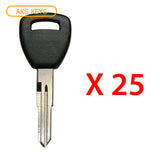 1996 - 2006  Honda Acura Cloneable Transponder Key - T5 Chip - HD106-PT5 (25 Pack)