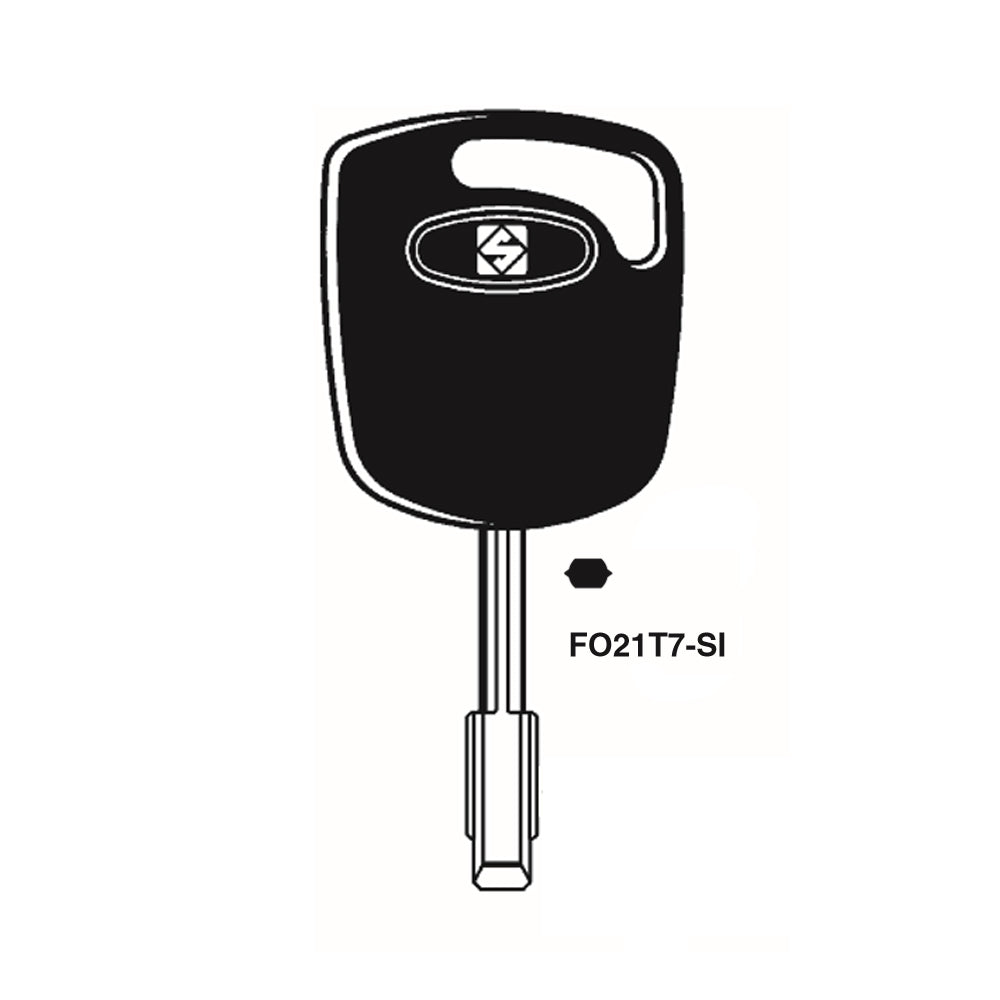 2000 - 2008 Jaguar Transponder Key - 4D60 Glass Chip - Tibbe - 6 Cuts - FO21T7