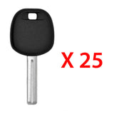 1997 - 2005 Lexus Transponder key - 4C Chip - TOY48BT4 Short Blade (25 Pack)