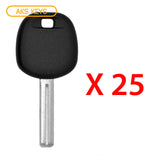 2001 - 2010  Lexus Transponder key - 4D68 Chip - TOY50-PT Medium Blade (25 Pack)