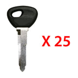 1998 - 1999 Mazda Cloneable Transponder Key - T5 Chip - MAZ24RT5 (25 Pack)