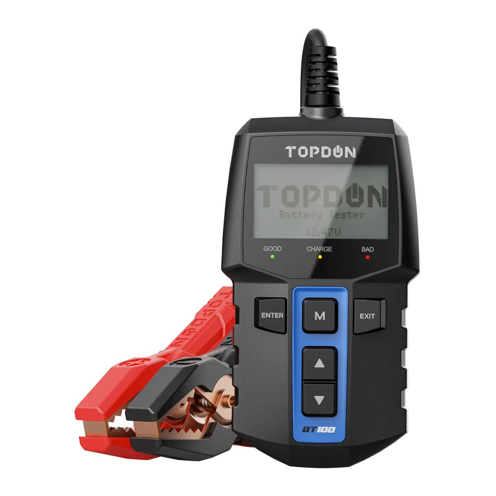 TOPDON BT 100 - Hand-held Battery, Cranking and Charging System Tester for 12V Batteries