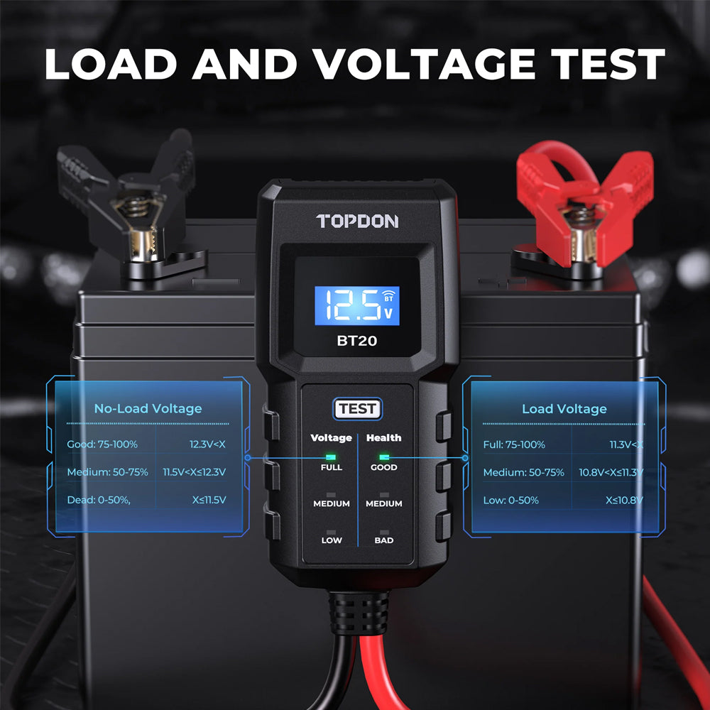 TOPDON BT 20 - Entry Level Wireless Tester For 12V Battery.