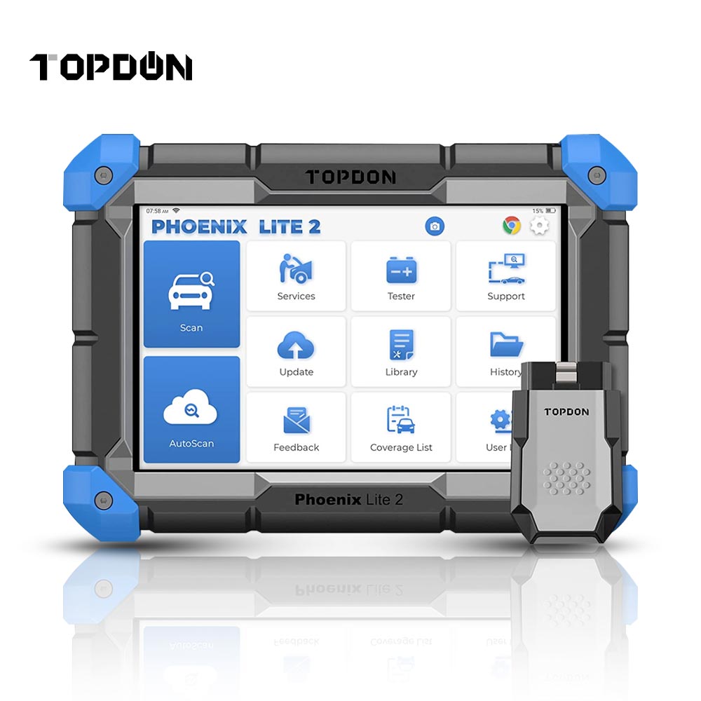 TOPDON Phoenix Lite 2 Wireless, Bi-Directional Control, ECU Coding, Full Systems Automotive Diagnostic Scan Tool