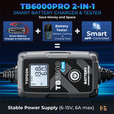 TOPDON TB 6000PRO - Intelligent Battery Charger and Tester