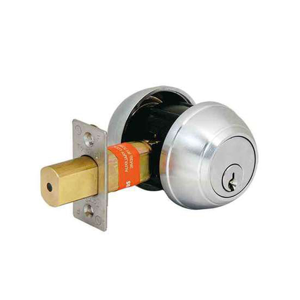 TownSteel - DBD-62 - Commercial Deadbolt - Double Cylinder - 2-3/4 " Backset - Satin Chrome - Grade 1