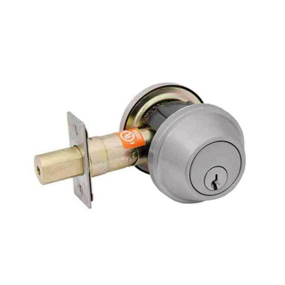 TownSteel - DBT-61 - Commercial Deadbolt - Single Cylinder - Satin Chrome - Grade 2