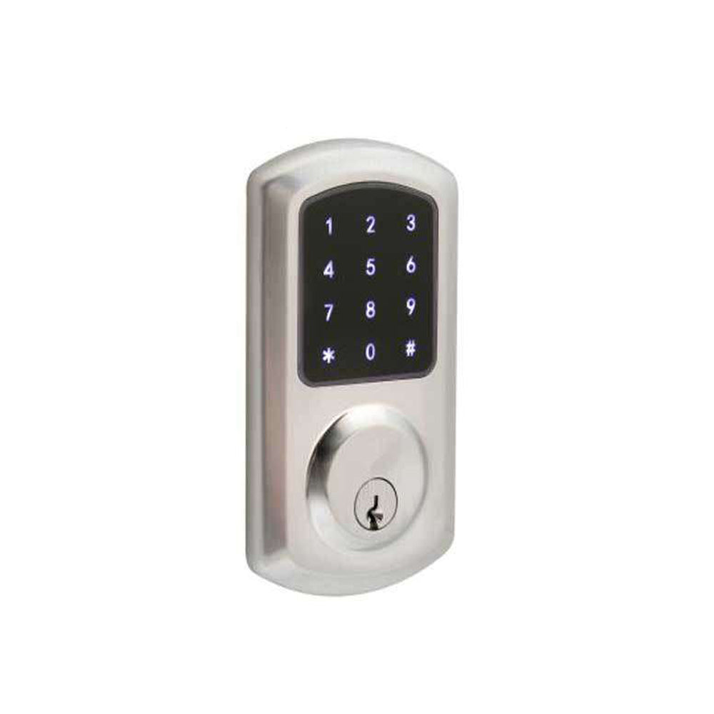 TownSteel - e-Smart 5000 - Electronic Push Button Deadbolt - Bluetooth - Key Override - Satin Chrome - Grade 2