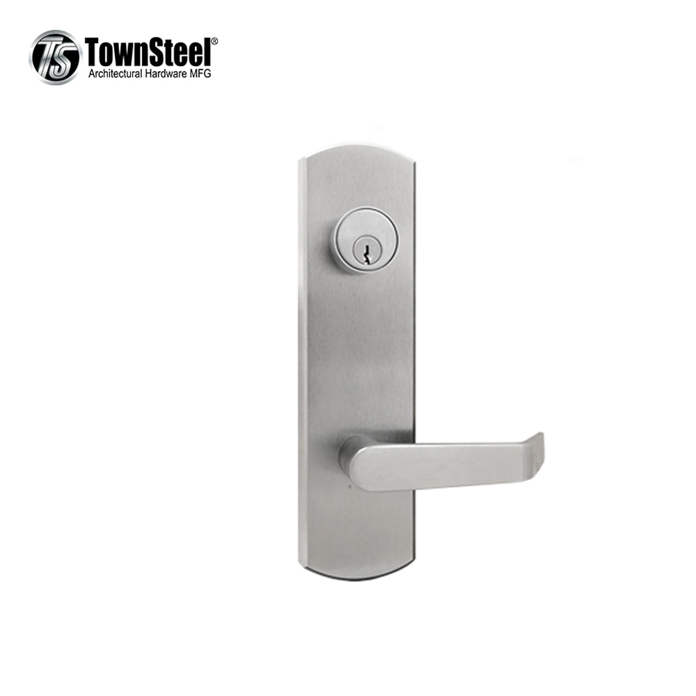 TownSteel - Escutcheon Lever Trim for 8900 & 9700 Kestros Exit Devices - Dummy Function - Satin Chrome - Grade 1 - KES-902R-SRHR626