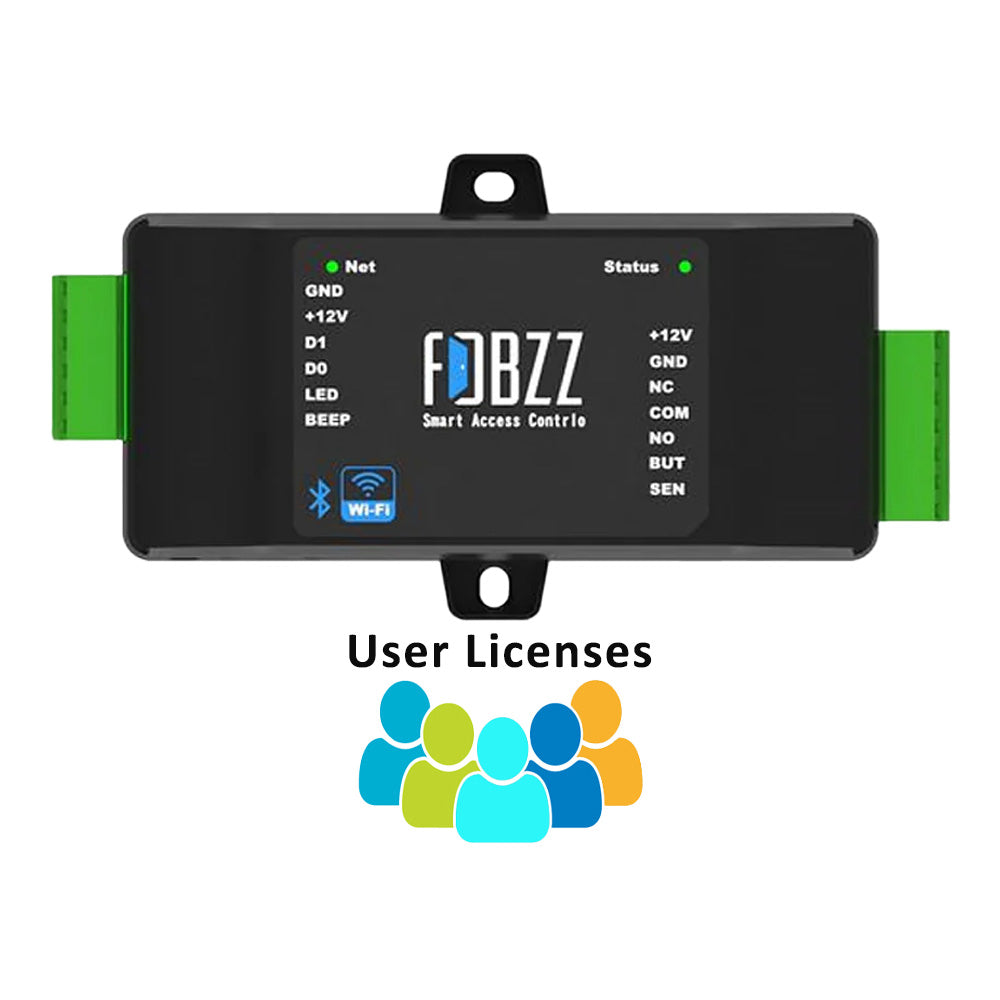 Fobzz Smart Access Control System User Licenses - 10/50/100 Users