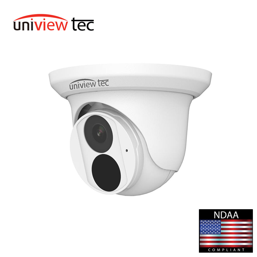 Uniview Tec IPT428AIX IR Turret Dome Camera 2.8mm 4MP Lighthunter True Day/Night WDR