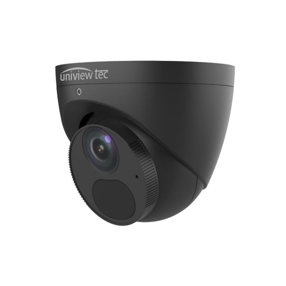 Uniview Tec IPT4KE28BX IR Black Turret Dome Camera 2.88mm 4k 8MP True Day/Night WDR Built-in Microphone