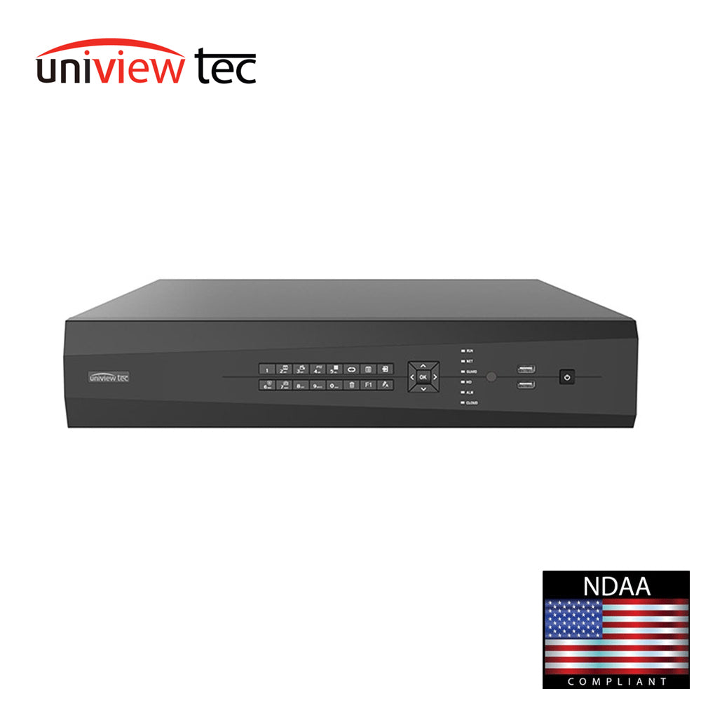 Uniview Tec NR648X Network Recorder 64ch 12MP Resolution 8-bay HDD H.265 NVR