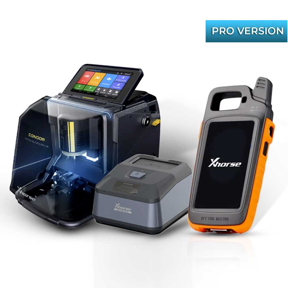 Xhorse Condor MINI Plus II Key Cutting Machine and XDKR00GL Key Reader with VVDI Key Tool MAX PRO Remote Generator