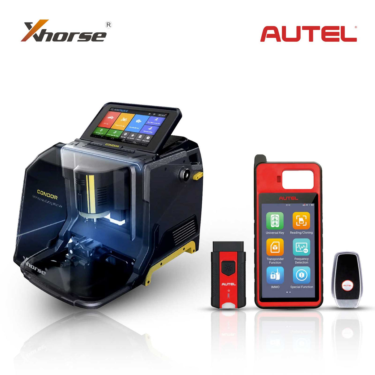 Xhorse Condor MINI Plus II Key Cutting Machine and Autel MaxiIM KM100 Universal Key Generator Kit